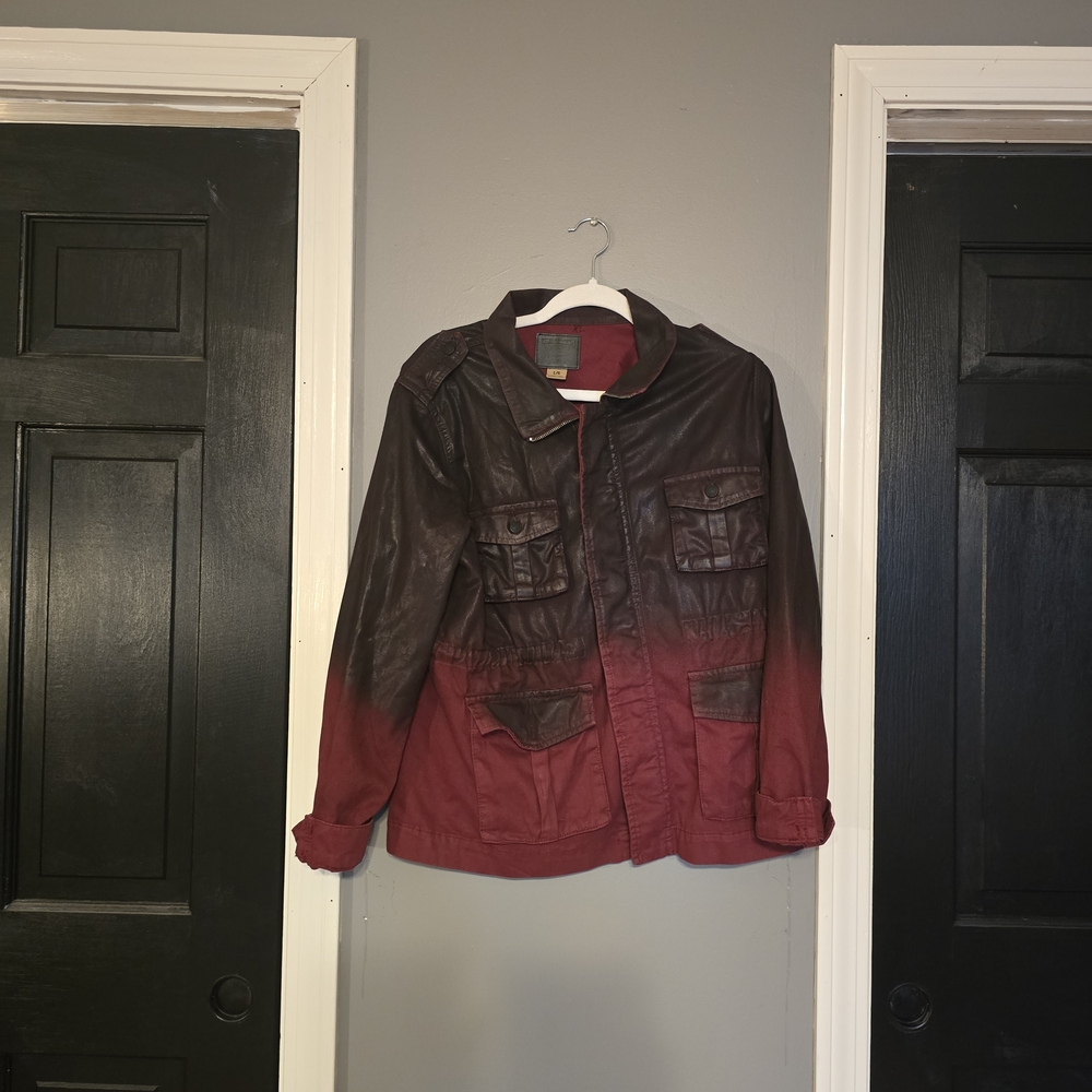 True Religion Dark Brown and Red Jacket